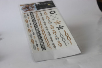 Original tattoos, fake golden temporary tattoos, neck tattoos