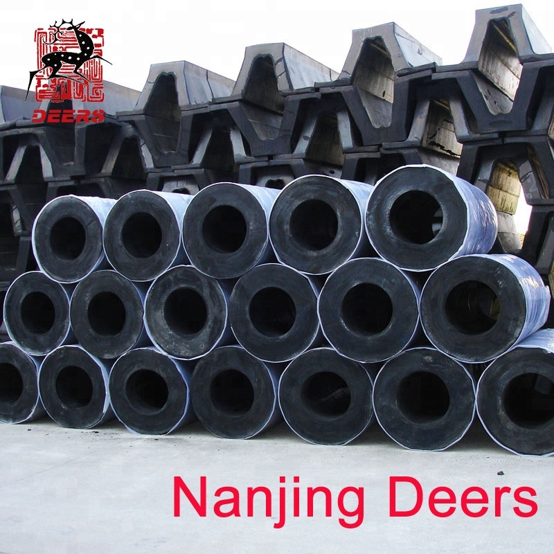 Cylindrical rubber fender hollow fender for roro and ferry terminals