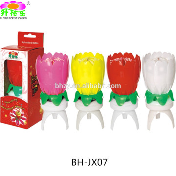 2016 Top Selling Unique-shaped WholesaleRotating Flowering Musical Birthday Candles