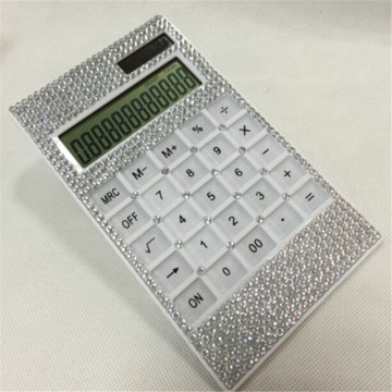 12 Digits Beautiful Decorated Crystal Bling Calculator