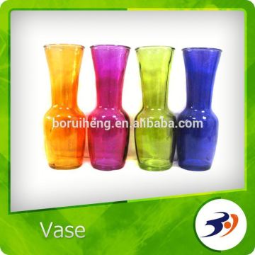 Vase Frosted Drum Shape Elegant Glass Vase
