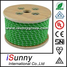 Cotton braided power cords