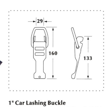 25MM車ラッシングバックルブレイクフォース1500KG