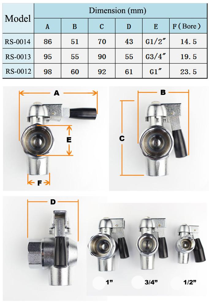 2 Inch Drain Tap for Boiling Pan,Gas Jacketed Kettle