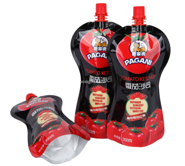 Stand Up Spout Pouch For Ketchup Packaging