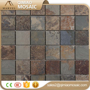 48X48Mm Natural Slate Mosaic Floor Rustic Bathroom Wall Tiles