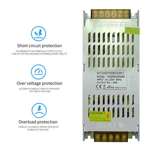 OEM schlanke dünne 5V 40A 200w Stromversorgung