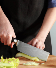 leather grain kitchen knife high-end stainless steel