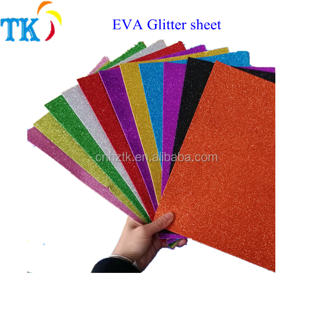 2018 Wholesale Glitter eva foam sheet, Adhesive glitter EVA Foam Sheet&Rolls