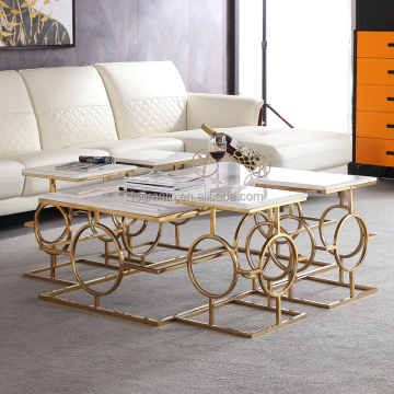 Stainless Steel Indoor Table Set for Home - Coffee Table Furniture