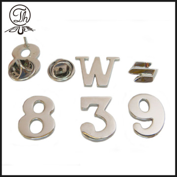 Silver cut-shape digital pin badge