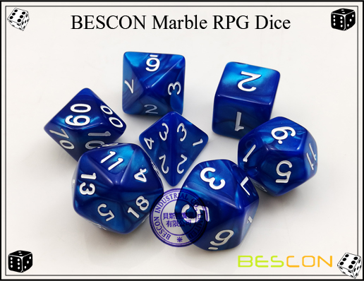 BESCON Marble RPG Dice Set-3 BESCON Marble RPG Dice Set-3