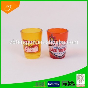 color shot glass,color shot glass with logo,promotional color shot glass