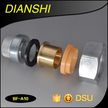 brass compression union dielectric fitting with lead free material