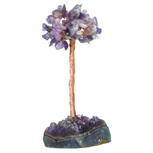 Raw Amethyst Raw Stone Copper Tree Amethyst Cluster Base Ornament