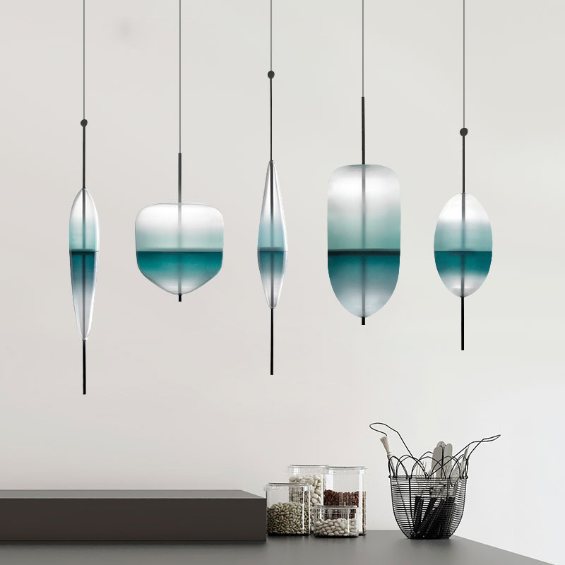 Bule Glass Pendant LampsofApplication Large Glass Pendant Light