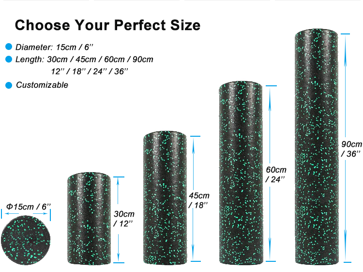 Toughness Logo Printing Lightweight Muscle Massage Foam Roller for Exercise
