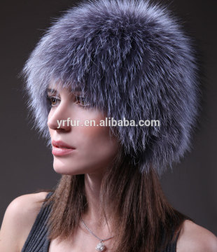 YR641 Women Winter Rea Fox or Raccoon Fur Hat