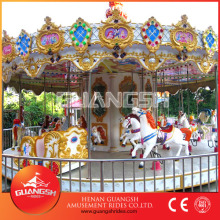 Joyful! luxury amusement rides kids horse carousel for sale