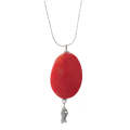 Natural Gemstone Agate Necklace with Silver Chain