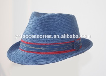 Men paper braid straw fedora hats, summer hats