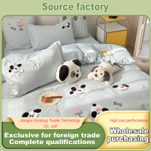 Dog Print Cotton Bedding Set for Cozy Sleep