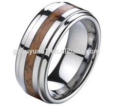 Tungsten ring with wood inlay, tungsten carbide ring,wood ring