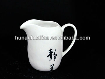handmade style porcelain milk jug with hand painting