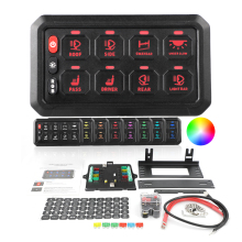 8-Key Switch Touch Control Panel with Relay Box for RV Off-Road Retrofit