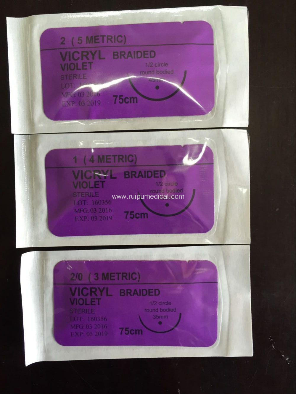 Synthetic Absorbable Surgical Vicryl Suture CE ISO Approved