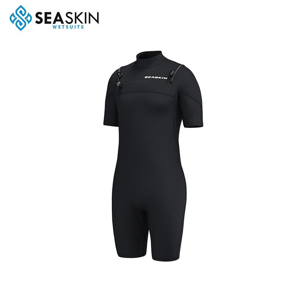 Seaskin kısa kol kısa bacak 2mm ön fermuarlı erkekler sörf için wetsuit