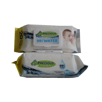 Chusteczki nawilżane dla niemowląt z plastikową pokrywką
