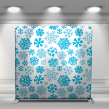 blue flower photo booth enclosure tension fabric backdrop
