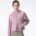 Autumn Winter Sports Women&#39;s Hoodied Loose Running Jacket