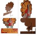 Thanksgiving Hanging Turkey Wall Decor Welcome Sign