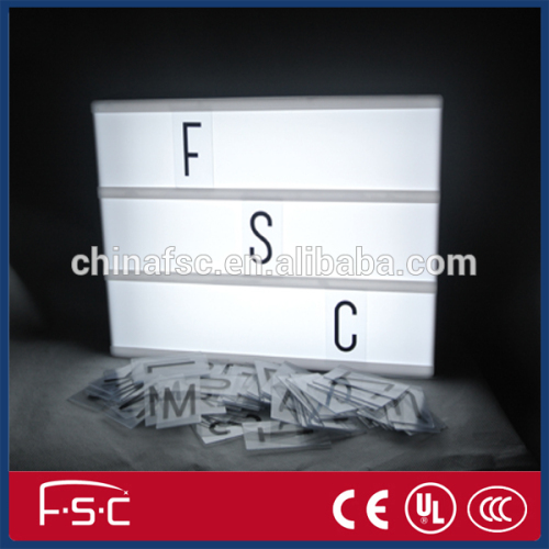 Free combination led light box with letters