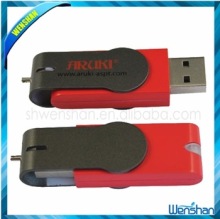 swivel with LED 8gb plastic usb flash disk