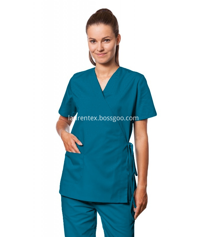 Dark green scrub top