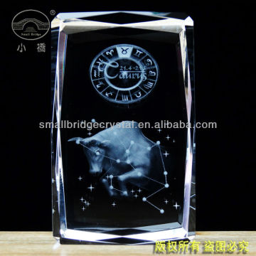 laser crystal cube , birthday gift, Twelve constellations