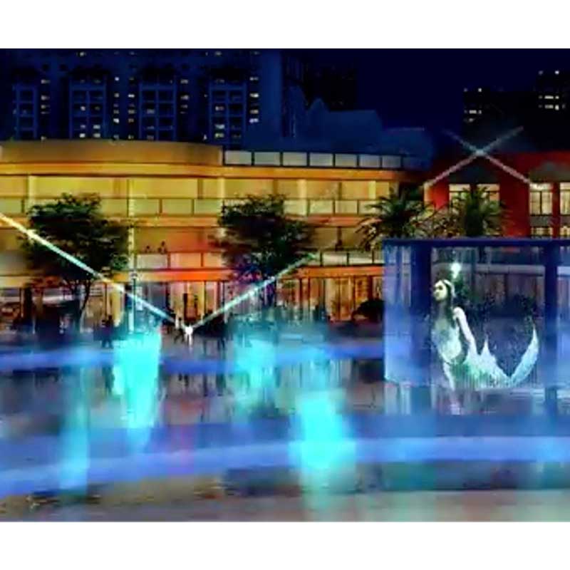 Flower Shaped Water Curtain Projection