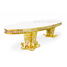 Luxury Modern Oval Long Dinning Hotel Round Tables for Events Party 10 Seater