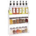 Väggmonterad Klar Acrylic Spice Display Rack