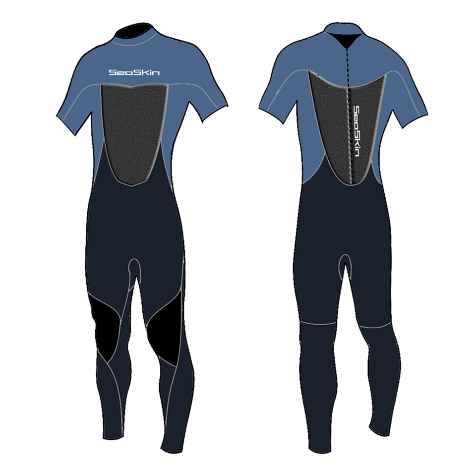 Seaskin Back Zip Short Springsuit Wetsuit