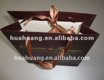 shopping paper bag coffee brown