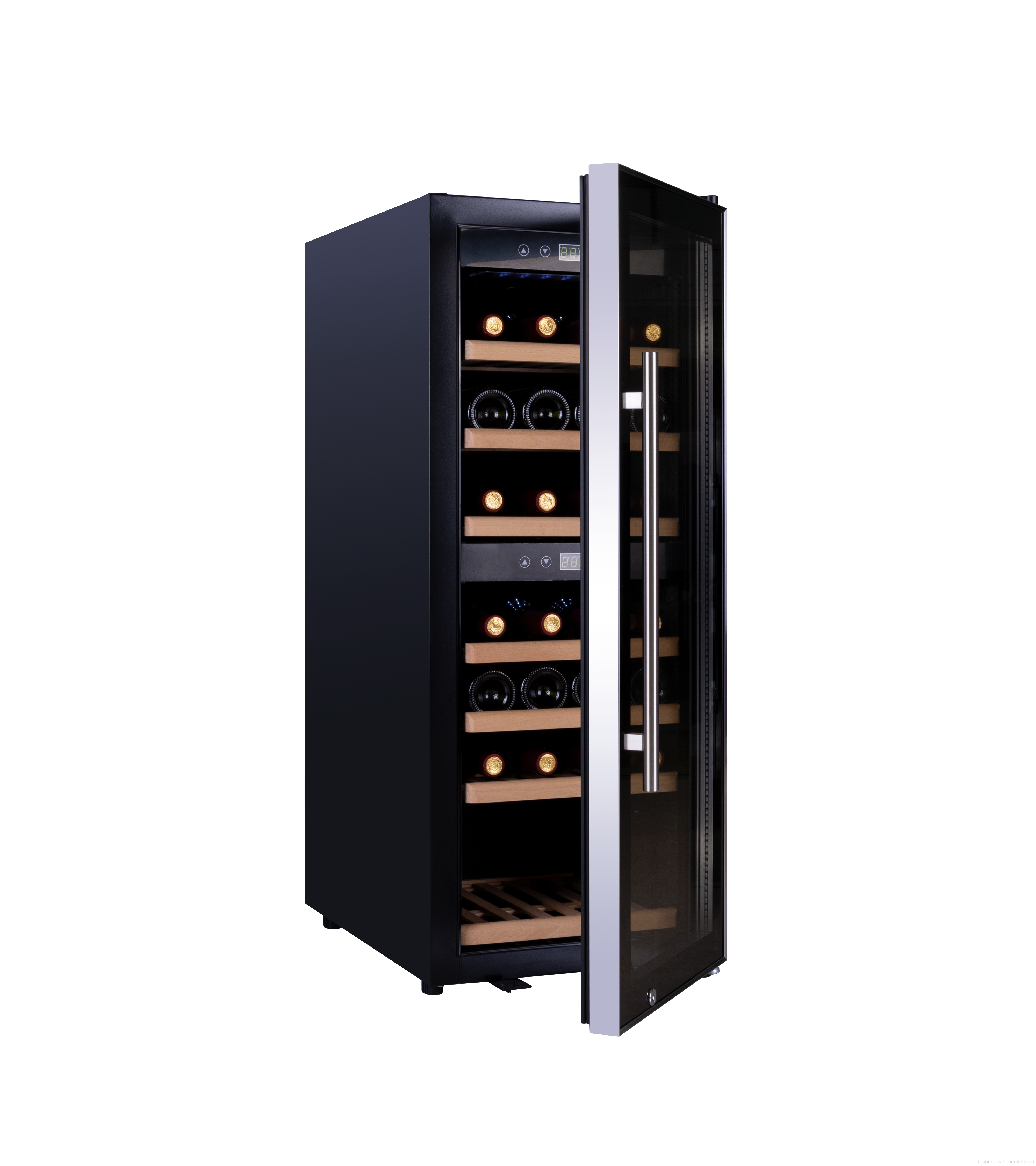 Ipakita ang istante at digital control wine refrigerator