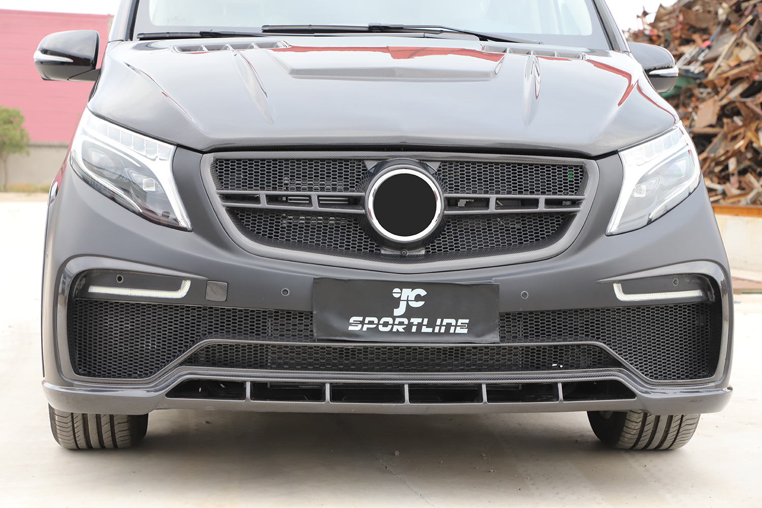 Modify Luxury V Class Carbon Fiber Car Bumpers Body Kits for Mercedes Benz VITO W447 2015-2019