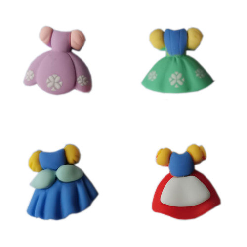 Vestidos de princesa de resina encantos camisa de niñas Kawaii cabujón de espalda plana accesorios para el cabello hechos a mano fabricación de joyas