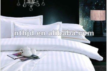 Hotel cotton satin strip bedding sets