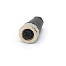 M12 4pin connector female straight round plug connector