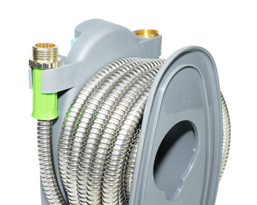 50ft stainless steel reel Flat garden hose